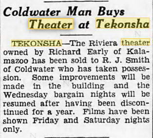 Riviera Theater - 27 Oct 1936 Changes Hands